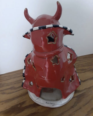 Blue Sky Clayworks Goldmic Halloween Dog Trick or Treat Tealight Candle holder #63 VV MTS|117752