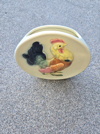 1940s Royal Copley Rooster Wall Hanger Vase|85531