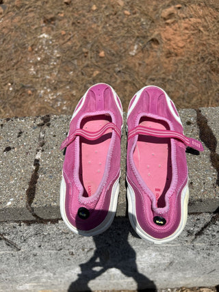 12F Lands' End Womens Mary Jane Sneakers Water Shoe-BERMUDA PINK SIZE: 10 RSV|82821