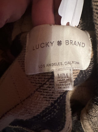 Lucky Brand shirt dress black and tan #63 VV MTS|118061