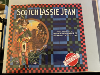 Scotch Lassie Jean  Authentic Citrus Farm Crate Label EC090 MTS|100386