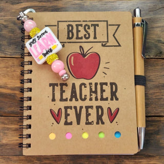 Notebook w/Matching Pen & Beaded Bookmark 4.09"x5.31" Ya'll Gonna Learn Today RSV|71134