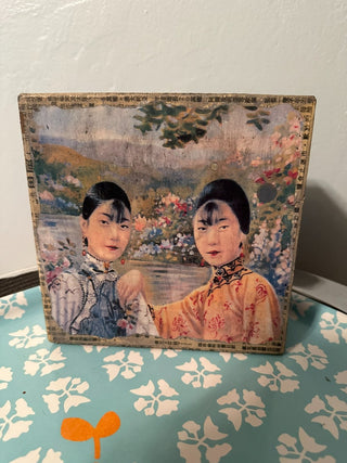 Oriental Decoupage Box/Lid MTS