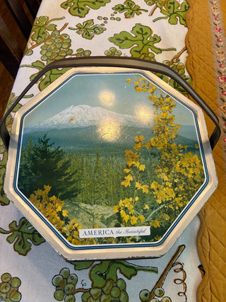 TLs Vintage tin America the Beautiful w/handle MTS|80415