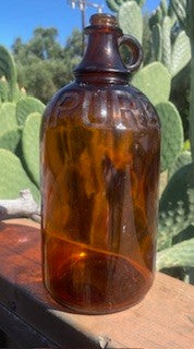 Vtg Purex 1/2 Gallon Amber Glass Bottle