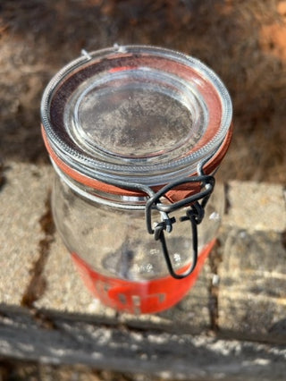 Vintage Sun Tea brewing Jar Wheaton Glass 2 Liter Hinged Wire Latch Top