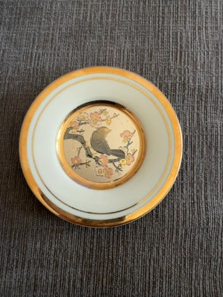 AJ - Bird 24k Gold Rim Plate MTS