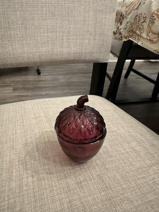 Vintage Purple Acorn Trinket Jar MTS|105080