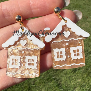 Gingerbread House Earrings MTS|128772