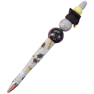 Beaded Refillable 3D Graduation Cap Silver RSV|77286