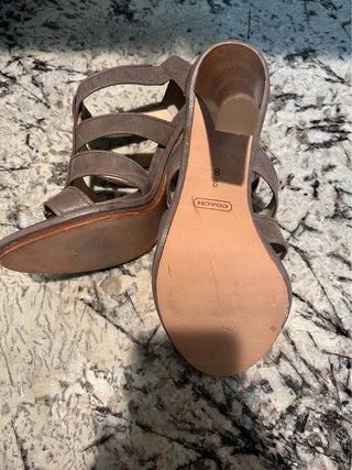 Women’s Coach “Tamarah” Gladiator, Stacked 4” Heels in Size 9 B - RCD|116435