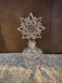 Vintage Glass Perfume bottle with Star stopper
