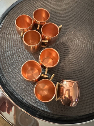 Copper Moscow Mule set 8 Cambridge 2 oz MTS