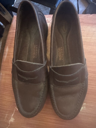 Rockport Men's Brown Leather Round Classic toe Penny Loafers Shoes M2529 #47 VV MTS|110707