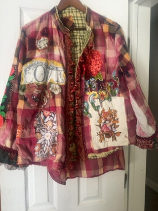 Reversible patchwork jacket