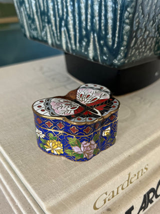 Cloisonné Butterfly enamel trinket box RSV|105400
