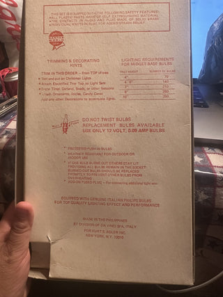 Vintage Kurt Adler Angel Tree Topper Christmas Lights Italian Philips Bulbs #62 VV MTS|138549