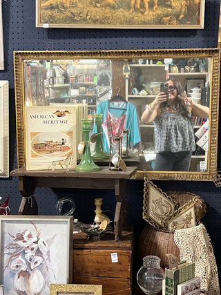 Lrg Gold Antique Mirror MTS|94017