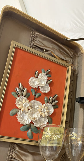 ART: vintage shell floral orange MTS|113839