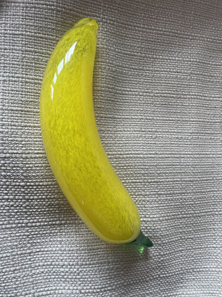 Vtg.Hand Blown Glass Banana|68622