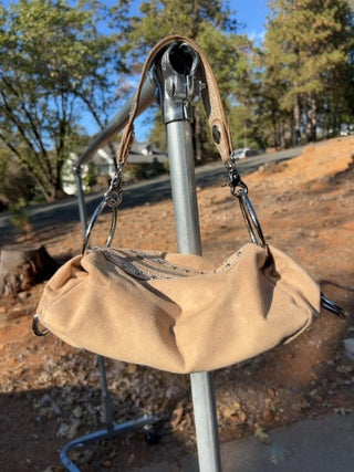 Vintage Kathy Van Zeeland Y2K Tan Shoulder Bag