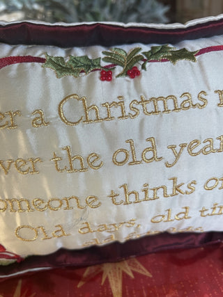 Home Christmas Morning Embroidered Petite 8" x 12" throw pillow_RSV|140098