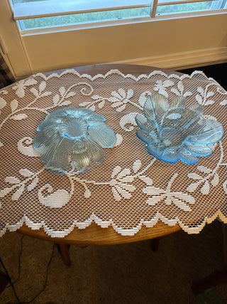 Vintage Blue Flower pressed glass small serving bowl - sold separately- RCD