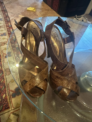 Carlos Santana Strappy Brown  size 8.0 Heels #62 VV MTS|84126
