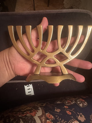 Vintage Solid Brass Menorah #62 VV MTS|126190
