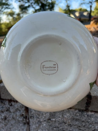 vintage Franciscan earthenware serving bowl in the popular "Apple" pattern