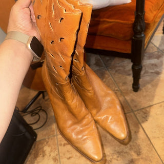 Gorgeous boho Pelle Moda Heeled Leather Boots Size 11 #63 VV MTS