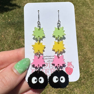 Starry Soot Dangle Earrings MTS|89100