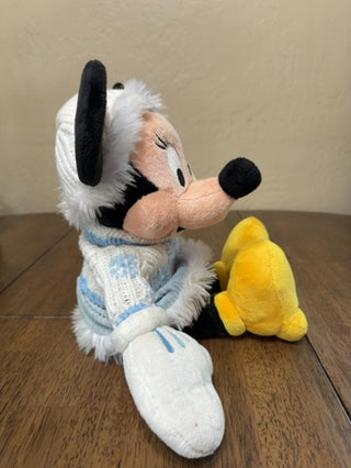Disney Store Exclusive 16" Plush Mickey Mouse In Blue/ White Sweater Outfit