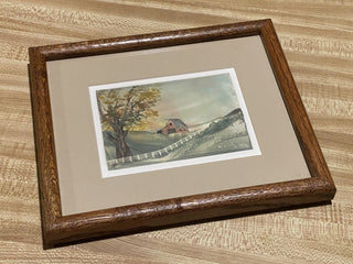 8"x9.5" Barn/ Landscape Original Art, Lintz '86--SP RCD