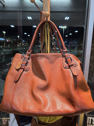 Genuine leather brown bag RSV|132151