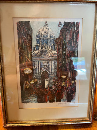 VNTG John Speirs Lithograph "Vienna" Signed~MTS|114597