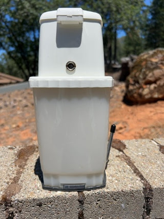 JP Vintage Swing-A-Way Original 1950's Ice Crusher Counter Top Version in White Plastic and Chrome Metal