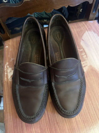 Rockport Men's Brown Leather Round Classic toe Penny Loafers Shoes M2529 #47 VV MTS