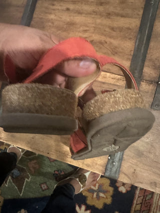 Earth Orgins Red Peep Toe Strap Sandal 7.5 #62 VV MTS|84161