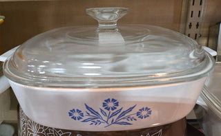 Corning Ware Cornflower A-8-B Dish & A-9-C Lid|84421