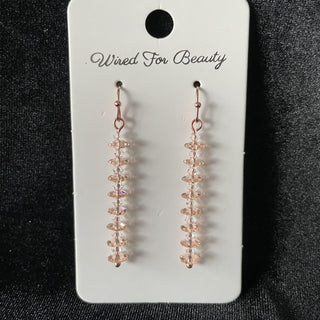 earrings, margarita beads pink RSV