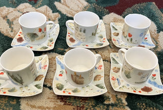 Espresso Cups and Saucers Set of 6