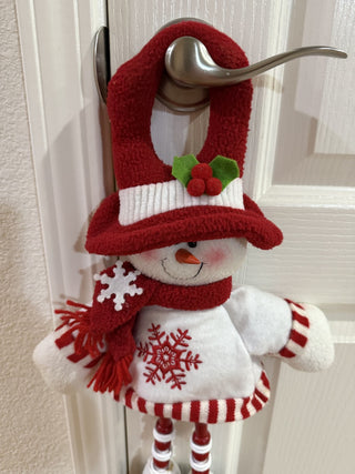 Vintage Plush Snowman Red Hat Door Hanger RCD|133252