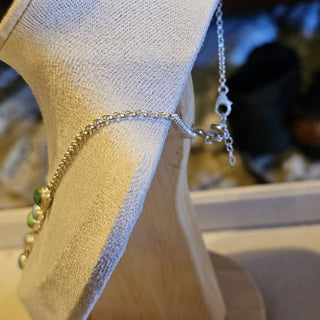 .925 14 stone turquoise lariat 18 in  necklace