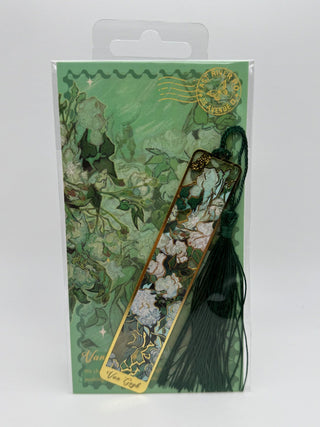 Metal Bookmark - Van Gogh - White Roses - RCD