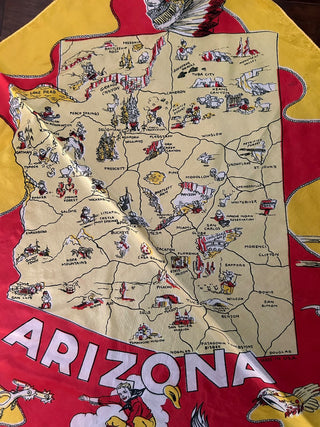 Vintage Arizona Souvenir Scarf    MTS