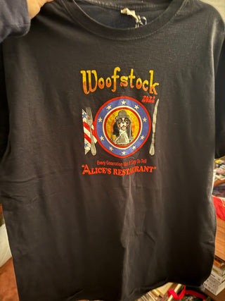 woofstock tee shirt LARGE MTS