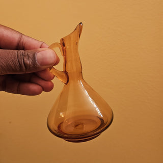 Handblown Honey Amber Art Glass Pitcher (BRI) - MTS|111945