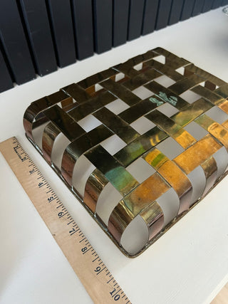 Vintage brass basket RSV|101216