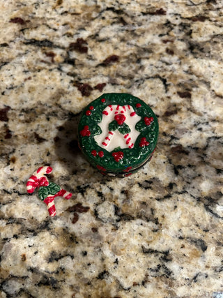 Wreath Trinket Box with Candy Cane Trinket   MTS|124970